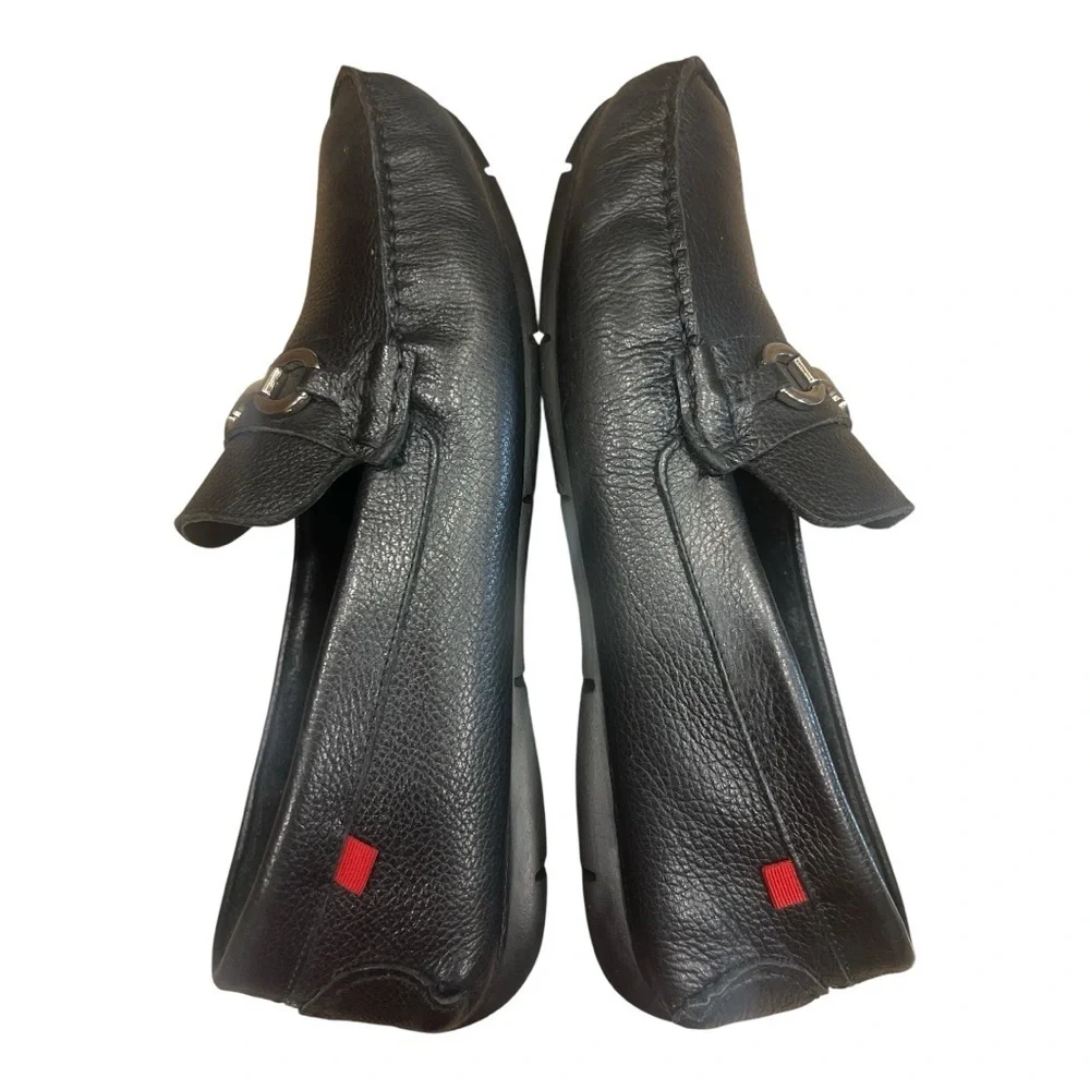 Marc Joseph Black genuine Calf Leather Loafers Made IN Brazil SZ 11.5